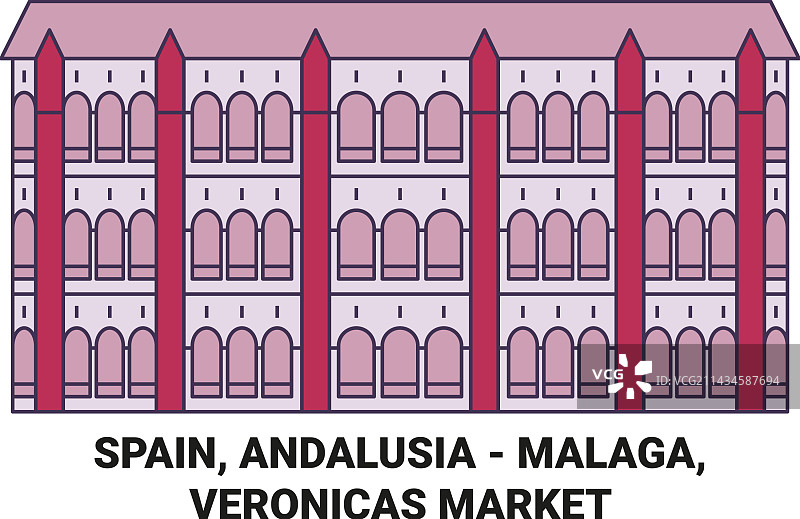 西班牙安达卢西亚马拉加维罗尼卡市场旅游图片素材