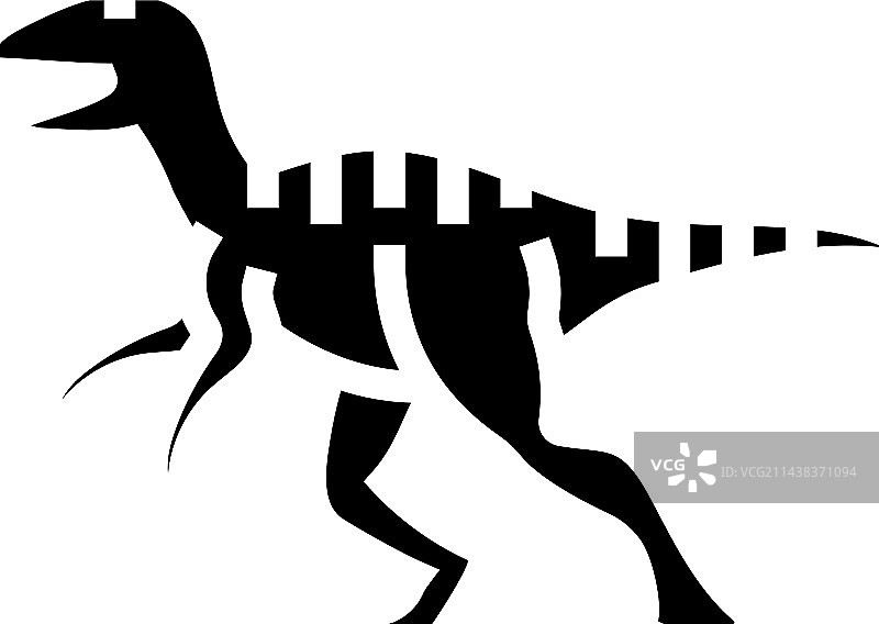 恐爪龙恐龙动物的象形图标图片素材