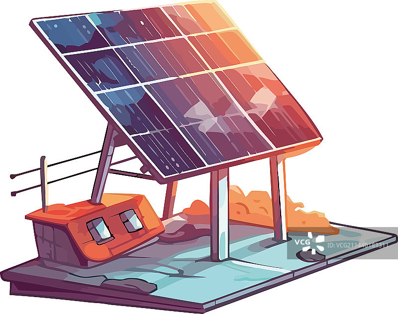太阳能电池板发电图片素材