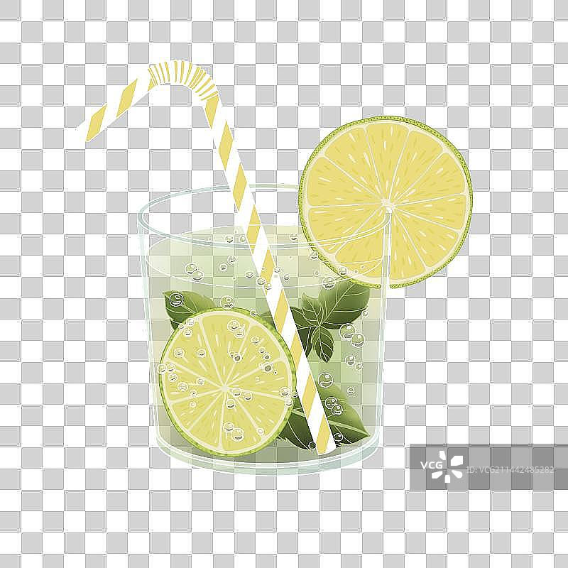 柠檬薄荷汽水免抠元素图片素材
