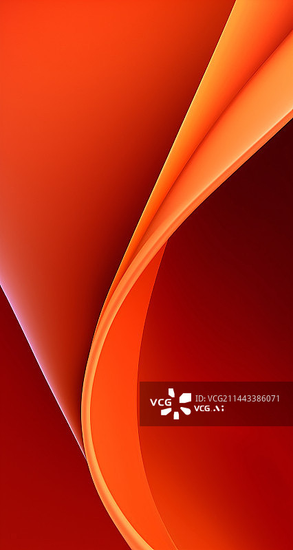 【AI数字艺术】现代抽象橙色线条背景插图，流动的橙色线条3D渲染图片素材