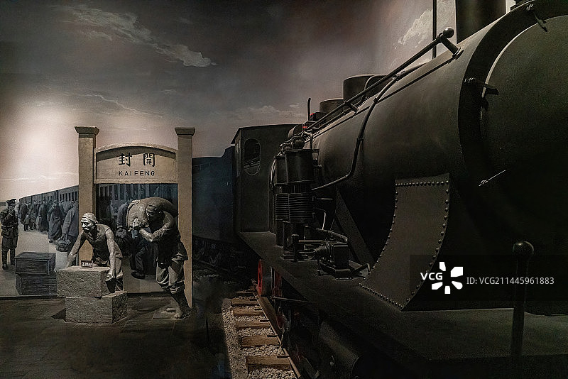 民国时期的开封火车站，历史图景图片素材