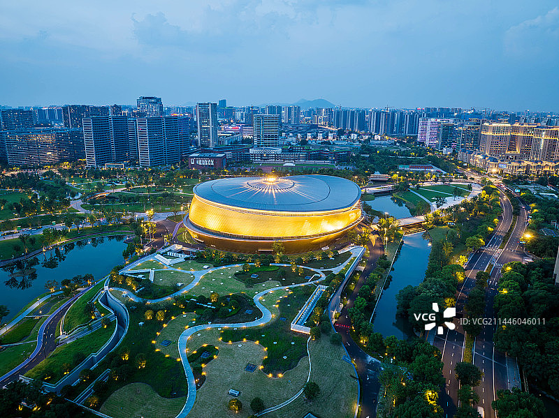 杭州大运河亚运公园乒乓球馆图片素材