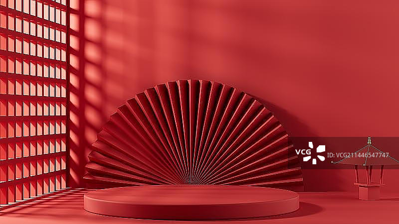 3D中国风产品展示台创意图图片素材