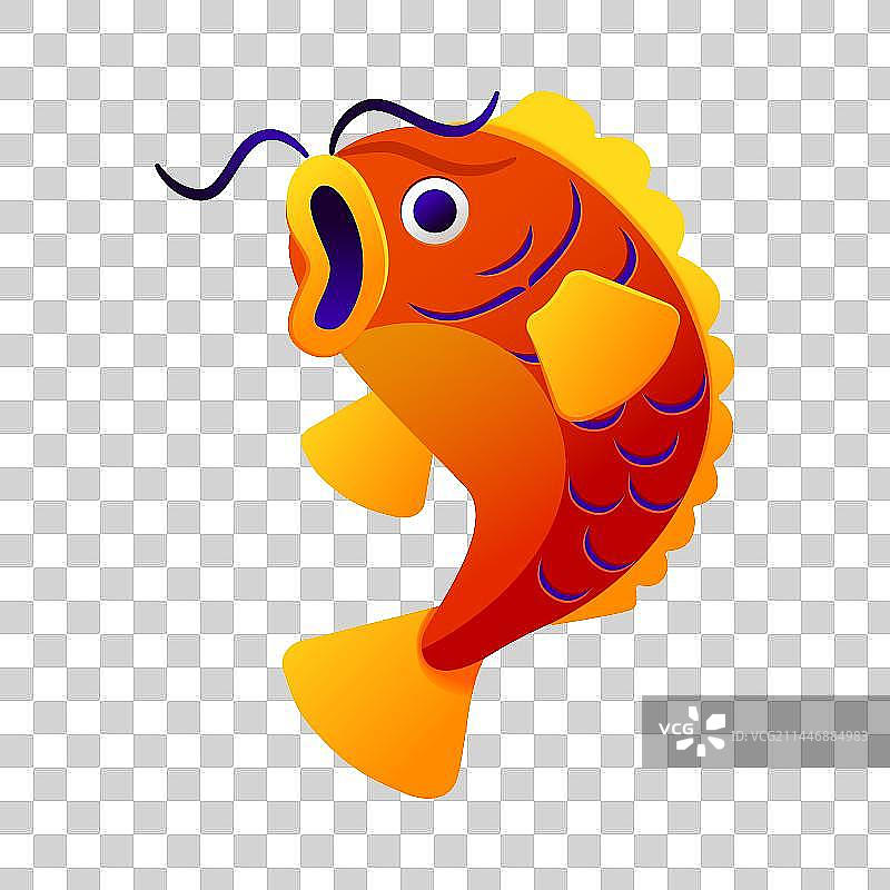 Jumping Orange Carp Fish图片素材