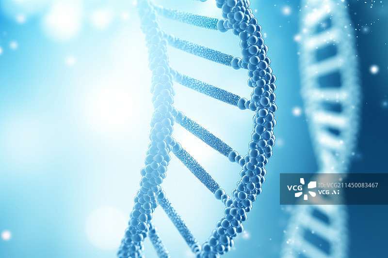 【AI数字艺术】DNA螺旋结构科技概念背景图图片素材