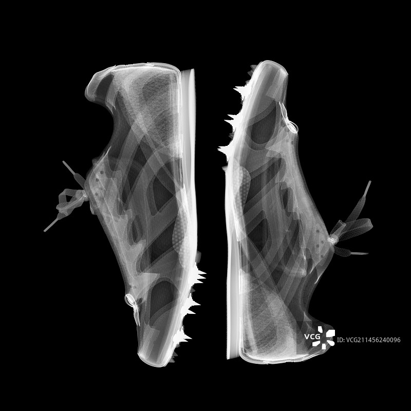 跑步鞋，x光图片素材