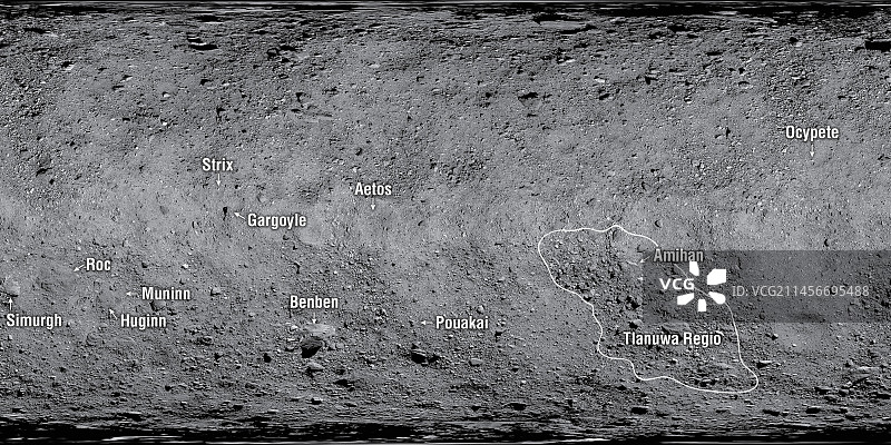 本努小行星表面，OSIRIS-REx图像图片素材