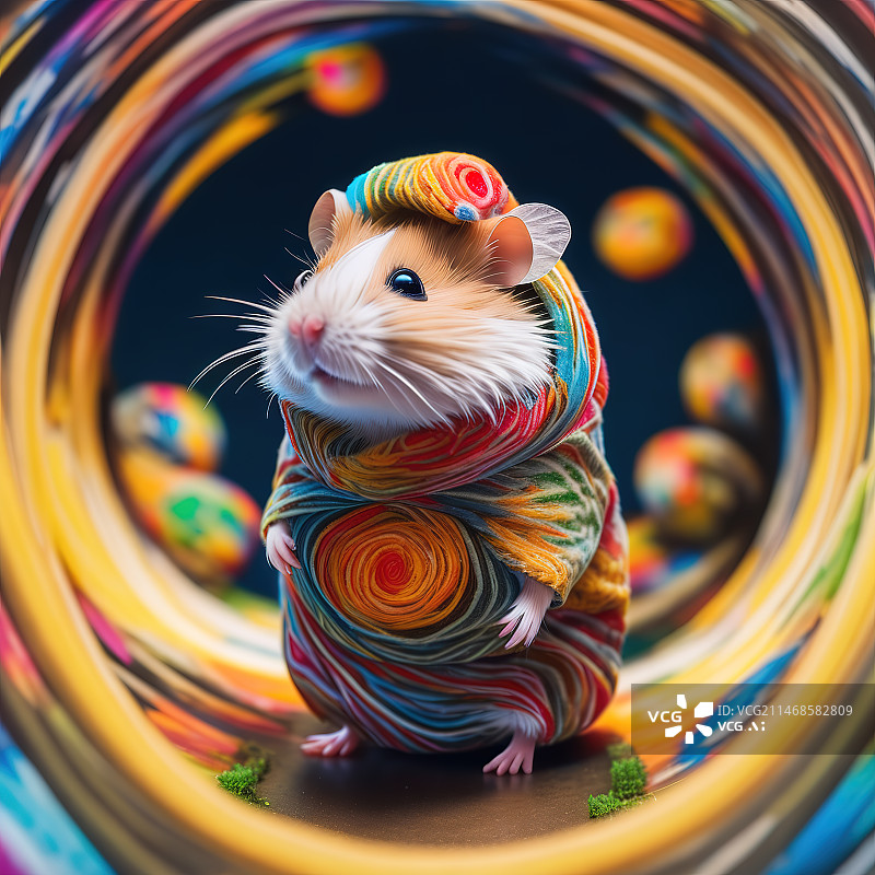 【AI数字艺术】彩色童话老鼠图片素材