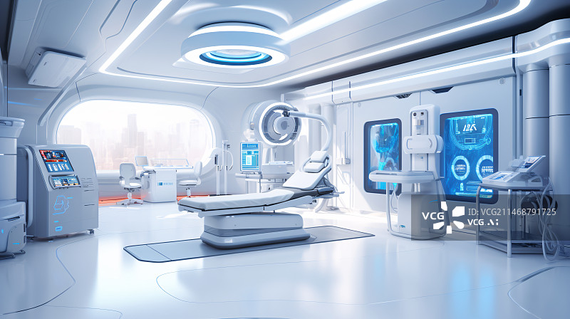 【AI数字艺术】未来智能先进安全高科技医院图片素材