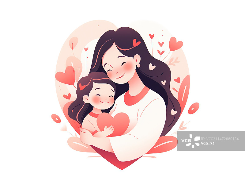 【AI数字艺术】抱着孩子的妈妈图片素材