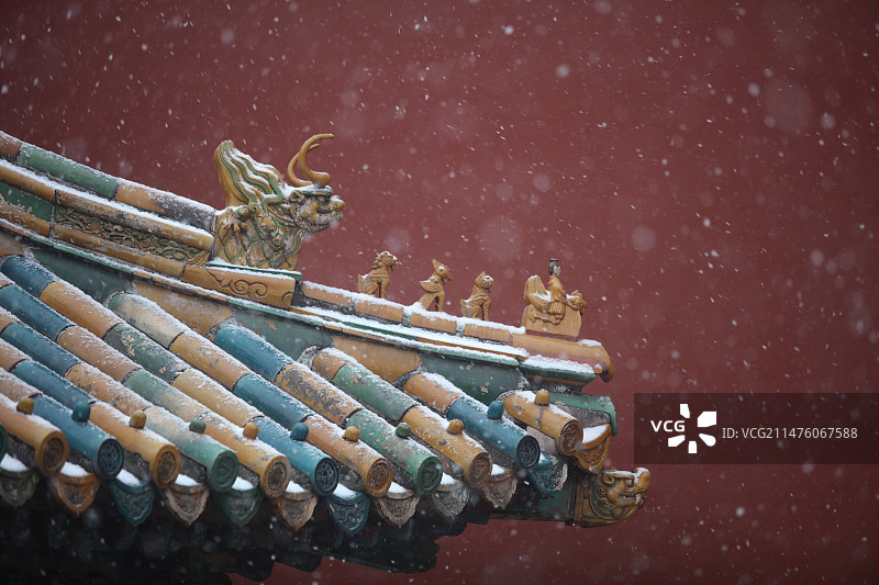 故宫红墙雪景素材图片图片素材