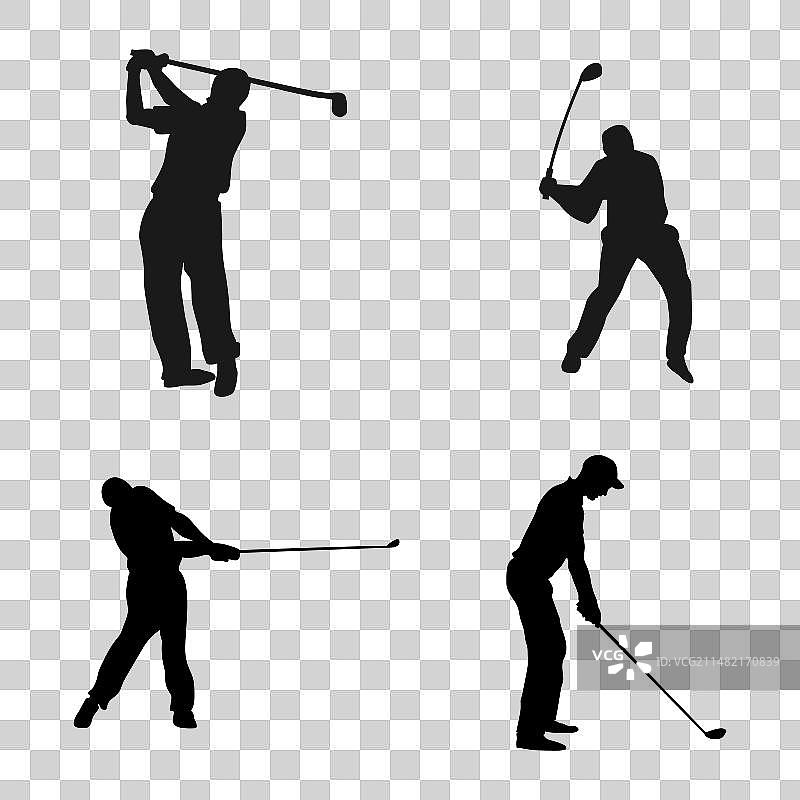 打高尔夫球的人的图标设计图片素材