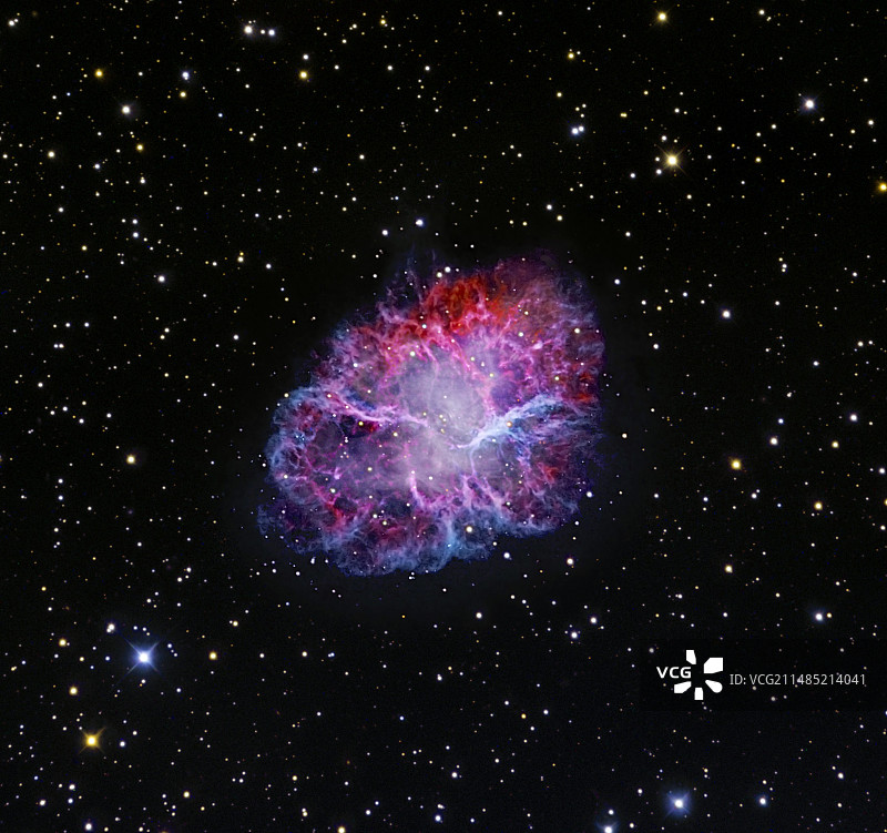 蟹状星云，光学图像图片素材