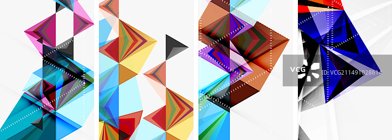 极简的三角形几何清洁概念图片素材