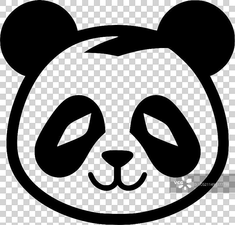 熊猫-极简主义和简单的轮廓图片素材
