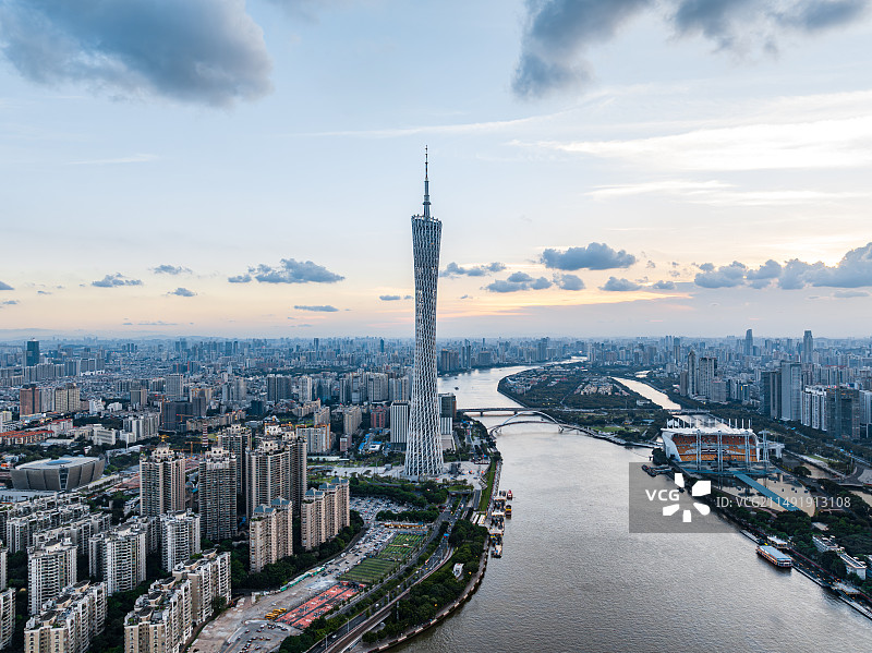 航拍广州城市建筑都市风光图片素材