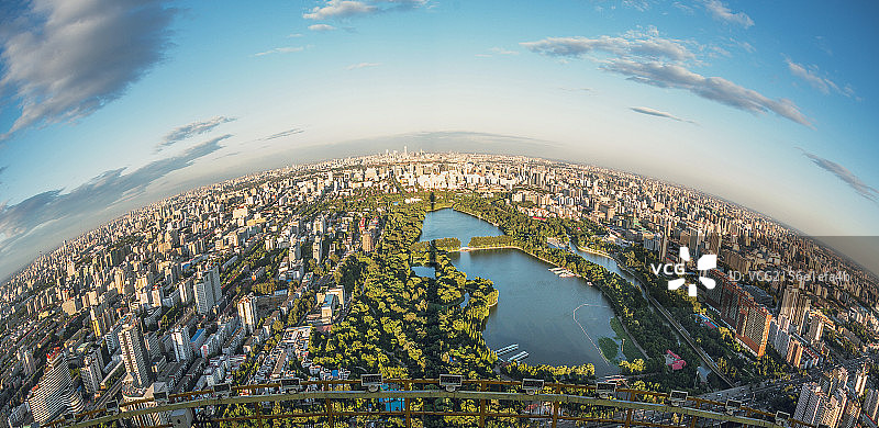 中央电视塔俯瞰北京全景图片素材