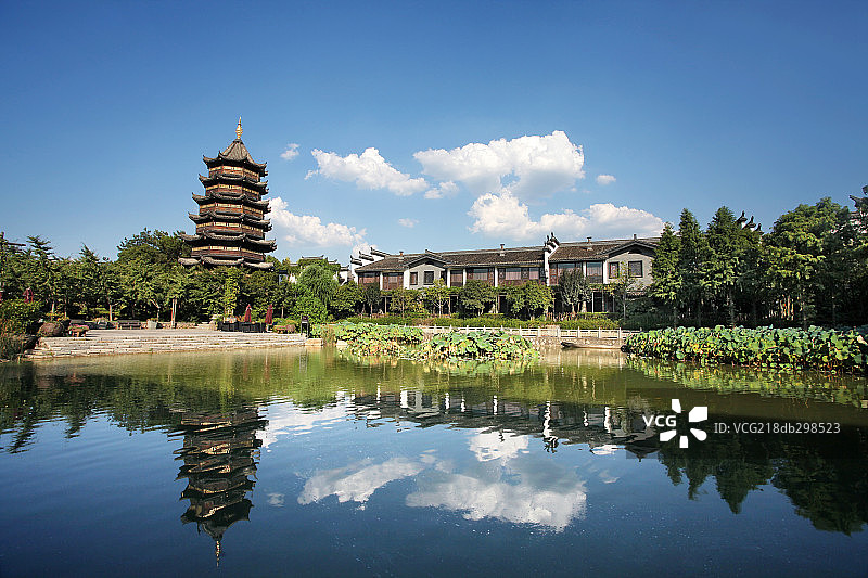 杭州中国式建筑图片素材