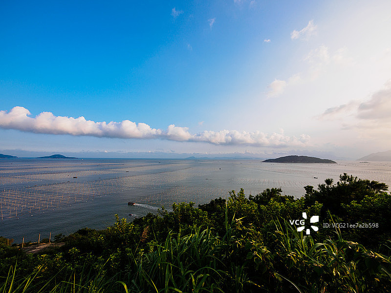 白云缭绕的中国最美滩涂霞浦图片素材