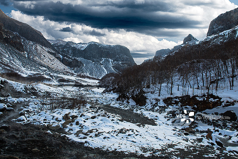 吉林省长白山雪景图片素材
