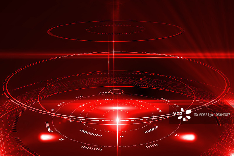 闪亮的红色圆圈在黑色的背景图片素材