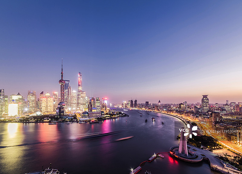 上海高视角城市风光图片素材