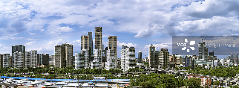 北京CBD全景鸟瞰图片素材