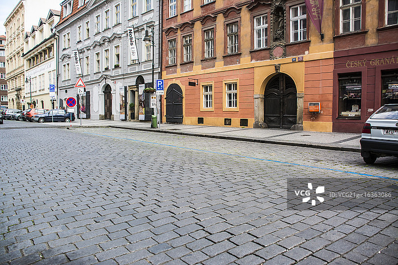 捷克首都布拉格的城市道路图片素材