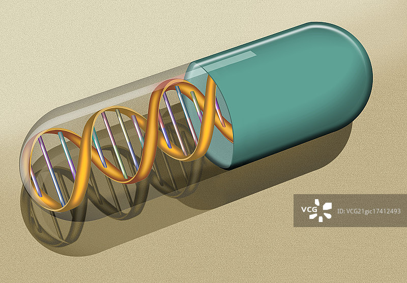 药丸中的DNA图片素材