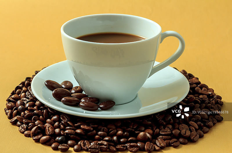 咖啡和咖啡豆图片素材