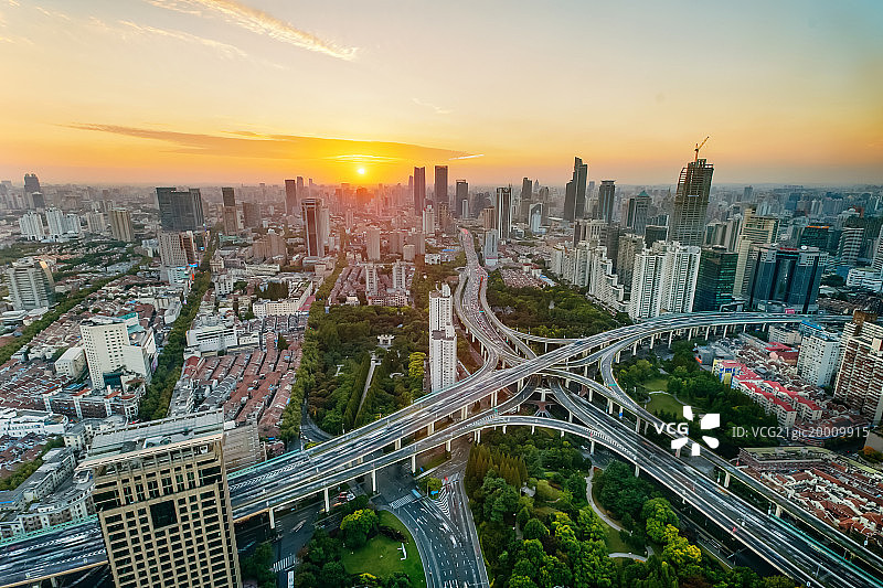 上海延安高架路立交桥图片素材