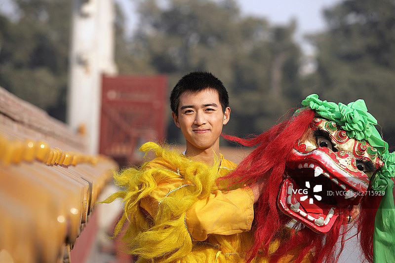中国天坛舞狮图片素材