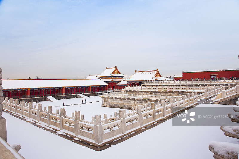 故宫雪景图片素材