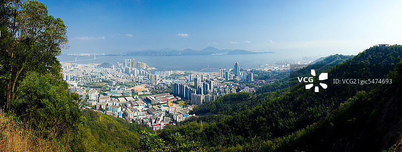 深圳南山俯视蛇口日景图片素材
