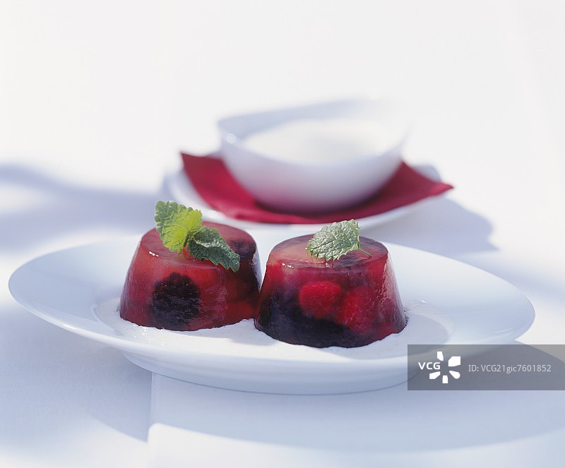 混合莓果冻图片素材