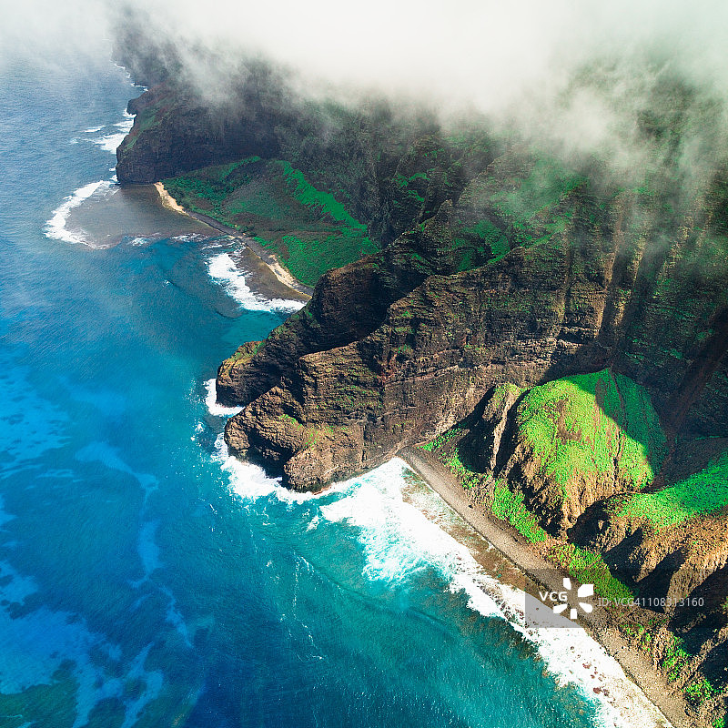 纳帕里海岸，考艾岛，夏威夷群岛图片素材