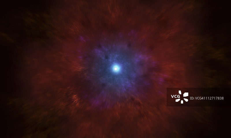 大质量恒星变成超新星的插图。图片素材