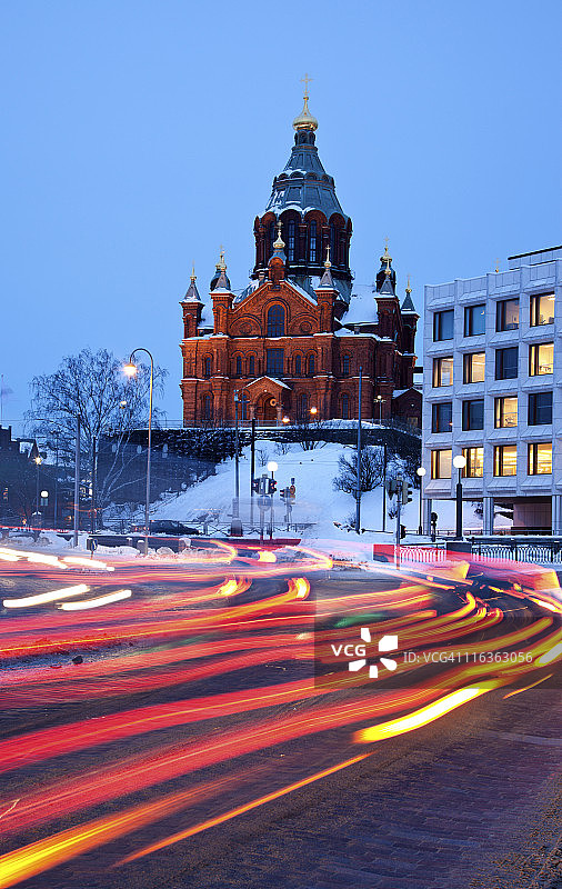 芬兰，赫尔辛基，乌斯彭斯基大教堂图片素材