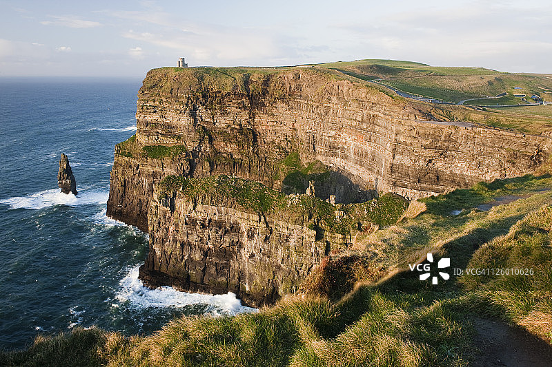 莫赫悬崖，702英尺高的悬崖面，县克莱尔，爱尔兰，Eire图片素材