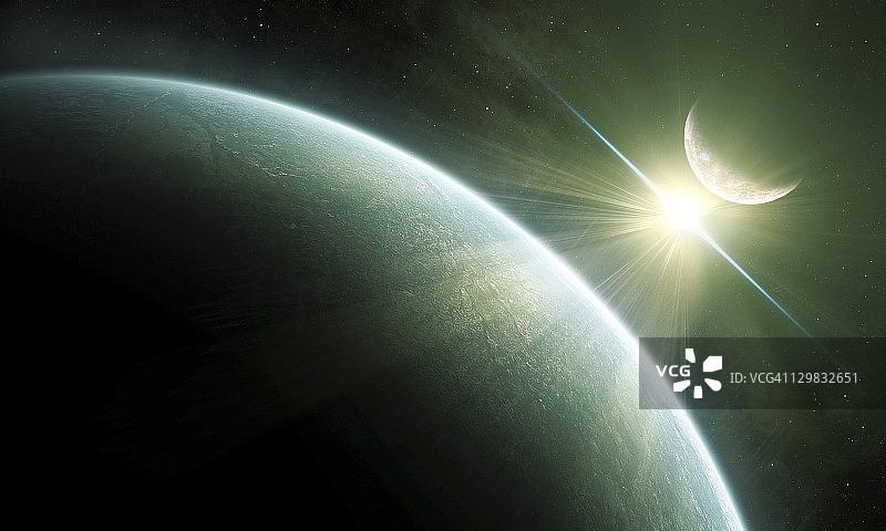 艺术家对天江间星的概念，一颗可能适合居住的行星。图片素材