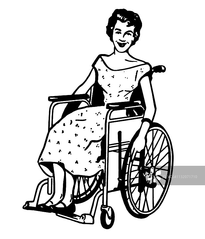 女人在轮椅上图片素材