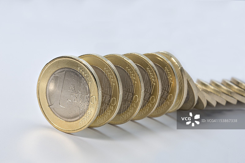 欧元铸币产生多米诺效应图片素材