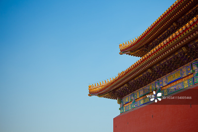 紫禁城屋顶，北京，中国。图片素材
