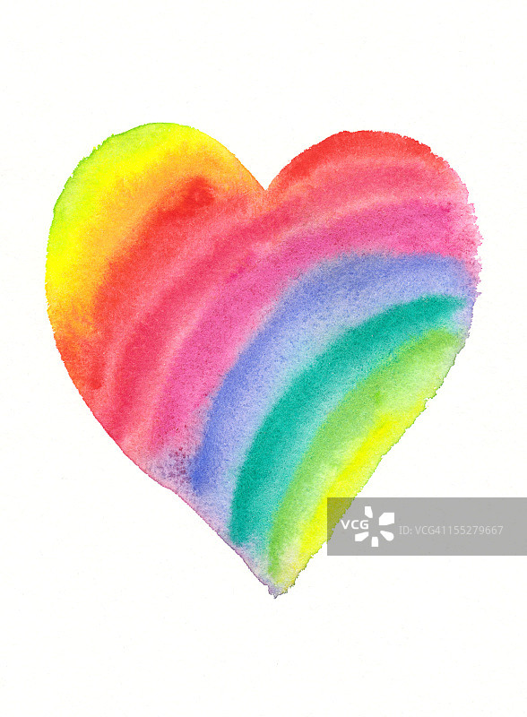 彩虹的心图片素材