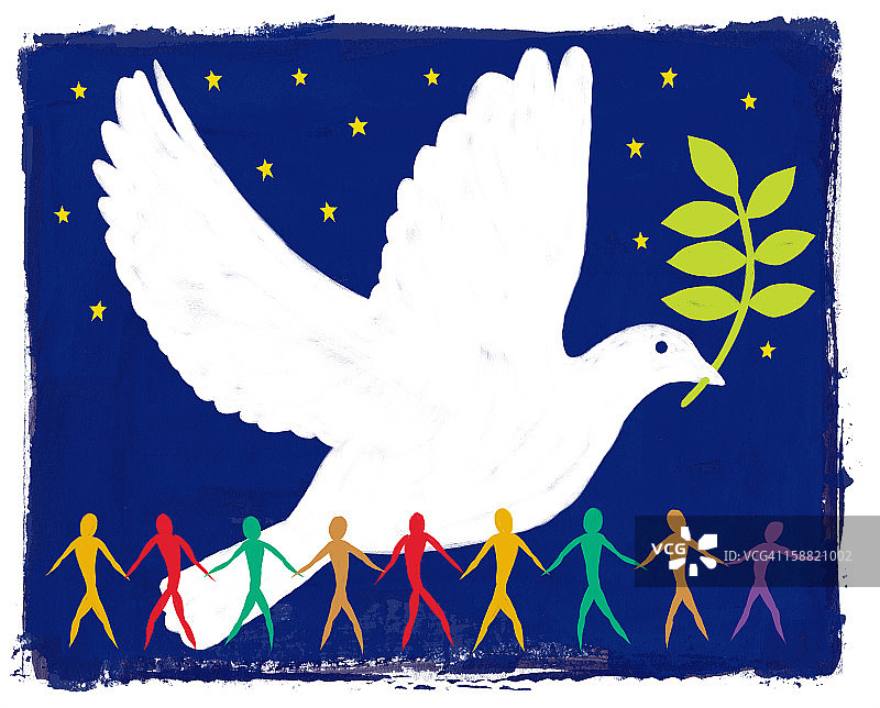 和平的鸽子插图图片素材