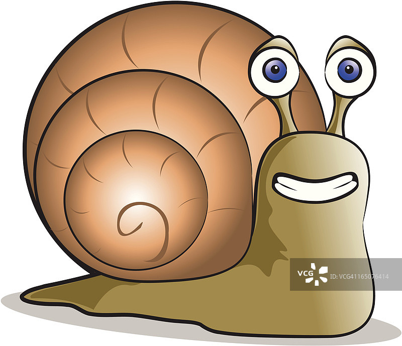 微笑的蜗牛卡通图片素材