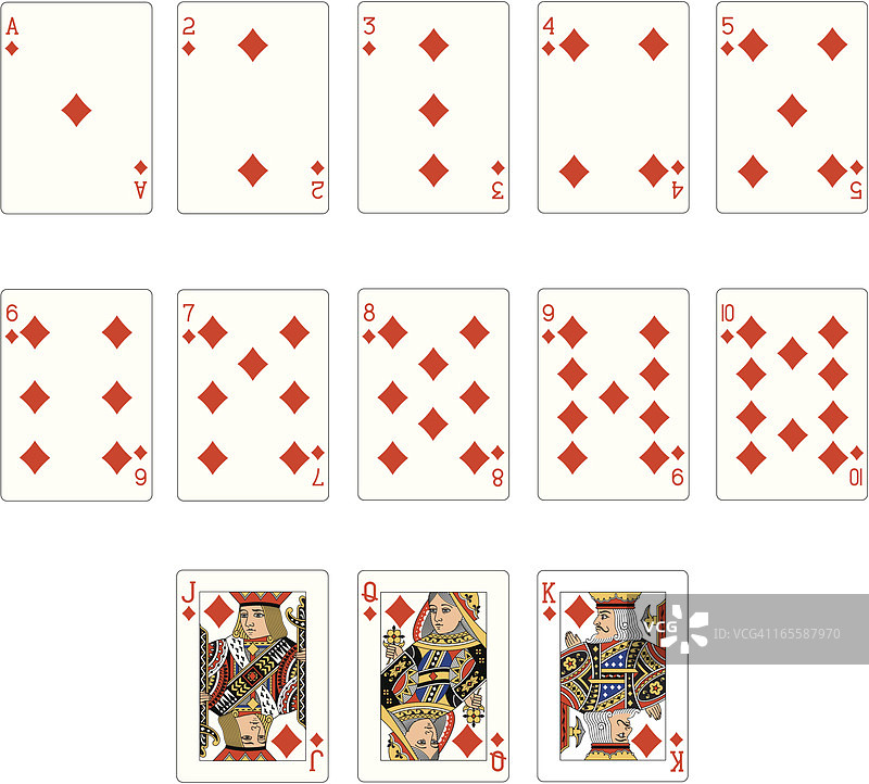 钻石套两张扑克牌图片素材