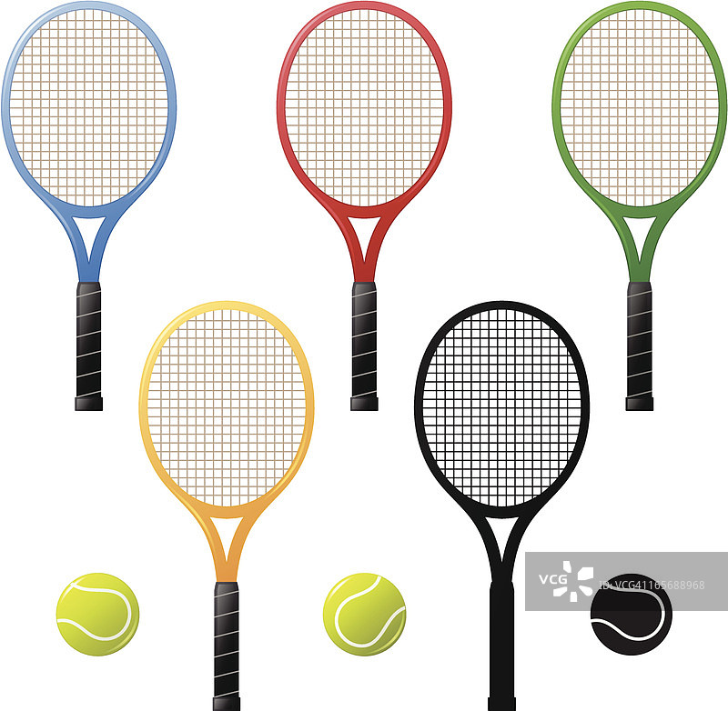 网球拍和网球图片素材