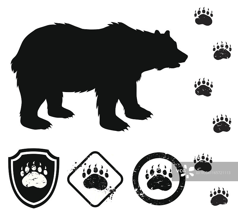 熊和迹象图片素材